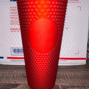 Starbucks Matte Red Venti Studded Tumbler cold cup